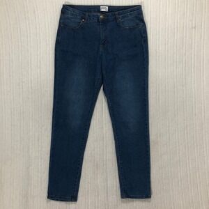 Measure & Made Women's Dark Wash Stretch Skinny Jeans Custom‎ Fit